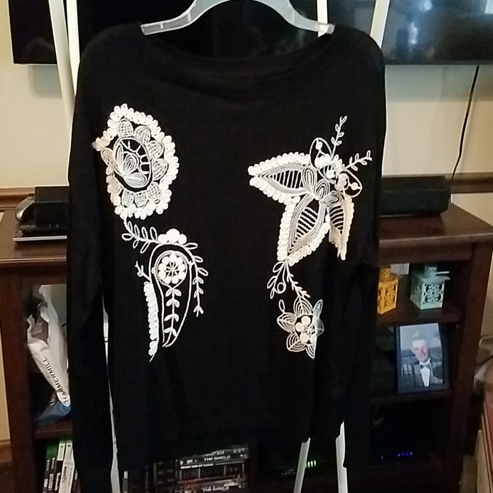 Chaps Embroidered Sweater